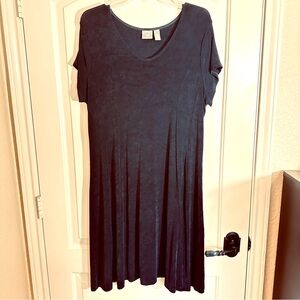 Chico’s Travelers V-neck Short Sleeve Dress - Size 2, Large